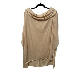 Misslook Yellow Cowl Neck Poncho 4XL